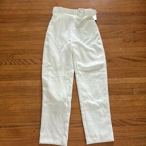 Kookai brea crop pant in white
